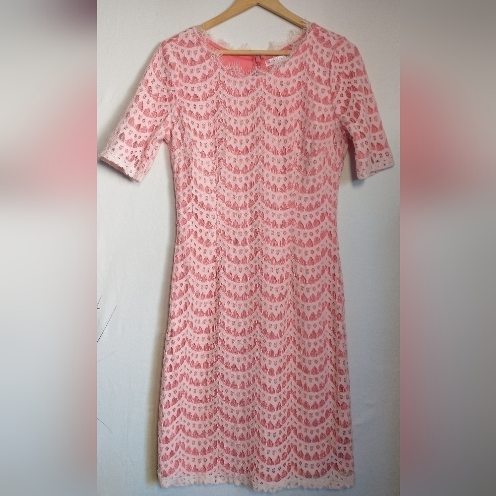 DownEast Fairycore Cottagecore 90's Y2K Grunge Lace Pink Dress Small